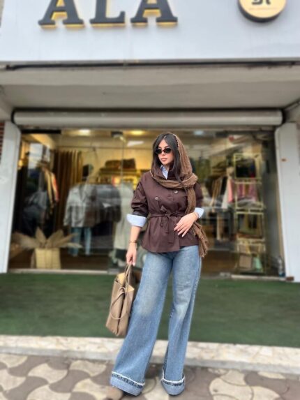 ترنچ کت کوتاه یقه ایستاده